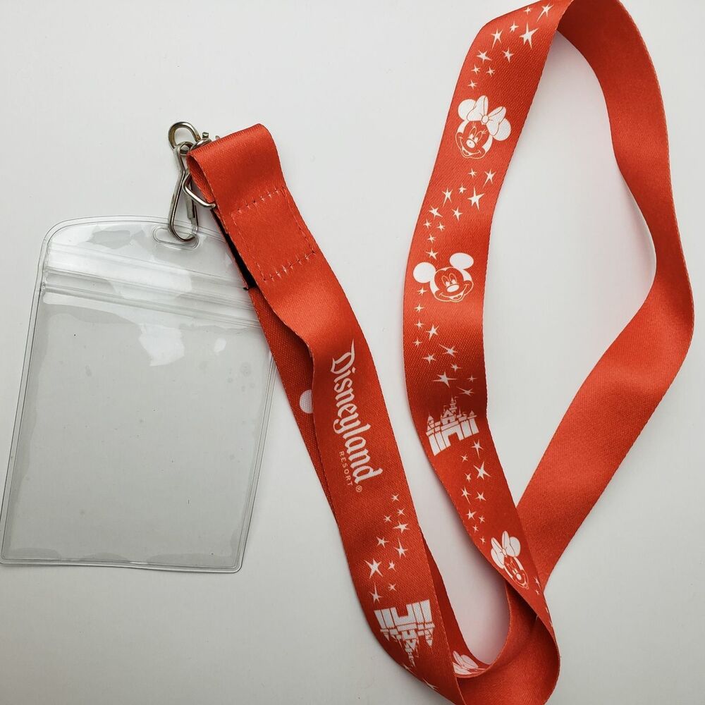 Disneyland orange lanyard